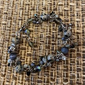 Lia Sophia charity black and grey beaded bracelet